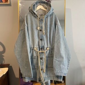 🦋Vintage Oversized Denim Hooded Jacket